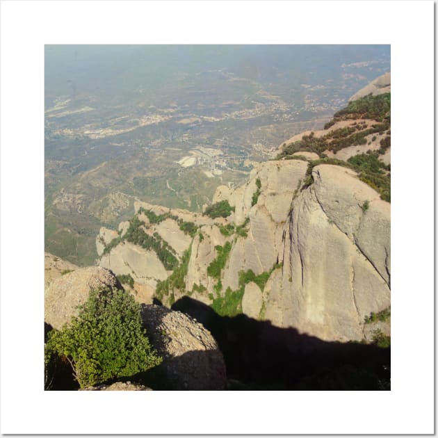 View from the Spanish mountain Spain sightseeing trip photography from city scape Barcelona Blanes Malgrat del Mar Santa Susuana Wall Art by BoogieCreates